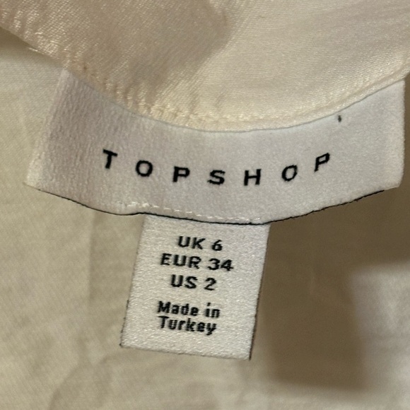 Topshop-ORGANZA SLEEVE BLOUSE IN IVORY - Picture 4 of 7